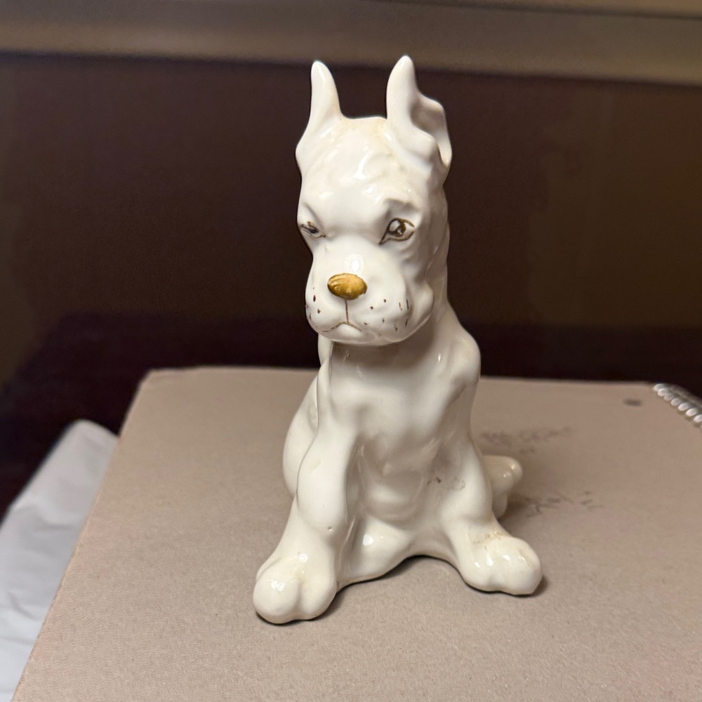 Rare Royal Dux White Boxer - Jaroslav Ježek MCM Masterpiece